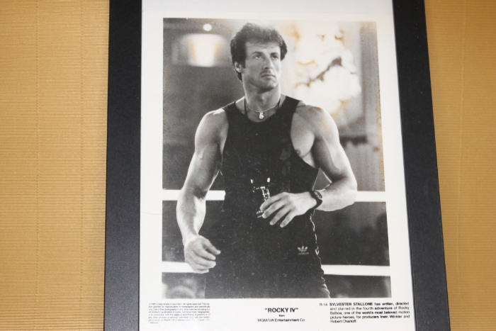 Photographie originale de Sylvester Stallone sur le Tournage de Rocky IV