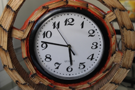 Horloge - maquette d'allumettes