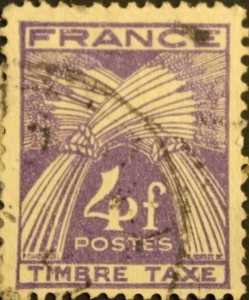 timbre Taxe France 4f num YT 74