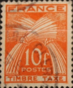 timbre Taxe France 10f num YT 76