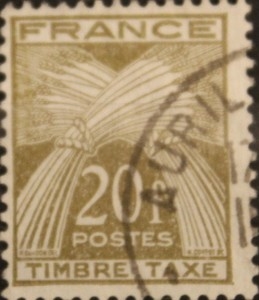 timbre Taxe France 20f num YT 87