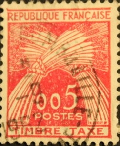timbre taxe france 0,05f num YT 90