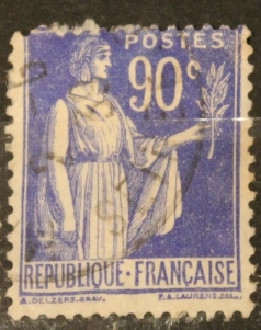 Timbre Postes France RF valeur 90c num YT 368