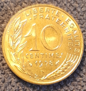 10 Centimes 1978 Liberte Egalite Fraternite