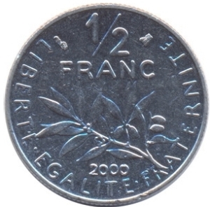 1/2 Franc 50 centimes semeuse 2000