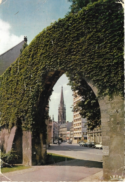 Carte postale Mulhouse clocher du temple st-etienne