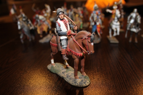 Soldat plomb delprado collection archer  cheval anglais, vers 1450
