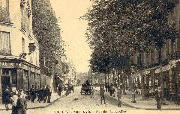 Carte Postale Ancienne Paris rue des batignolles
