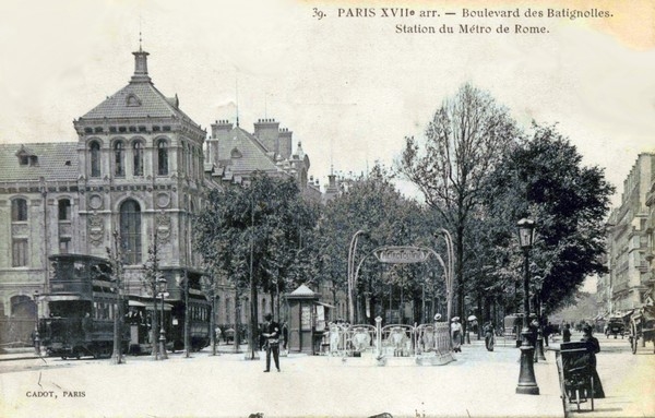 Carte Postale Paris boulevard des batignolles station du mtro de Rome
